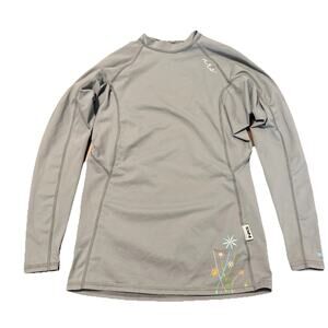 NRS Womens Rashguard Size S Long Sleeve Fitted Stretch Surf Floral 50 UPF